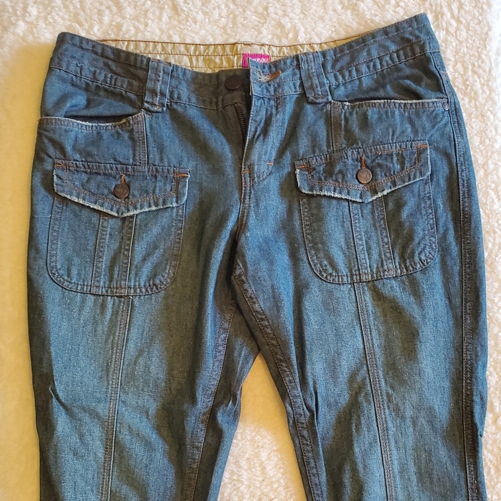 Personsl Identity Blue Jean Capri's